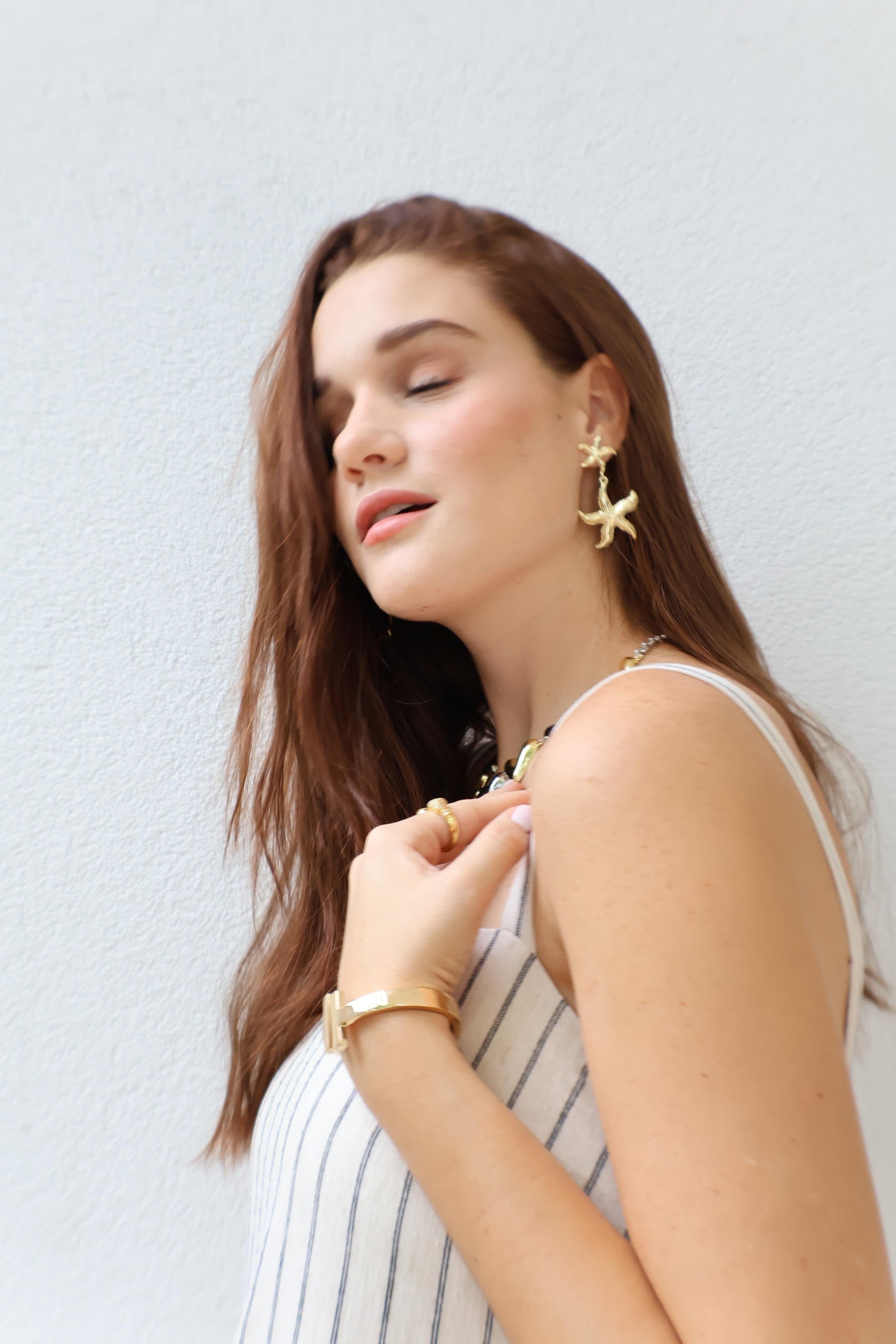 Aretes de estrella de mar bañados en Oro de 18k