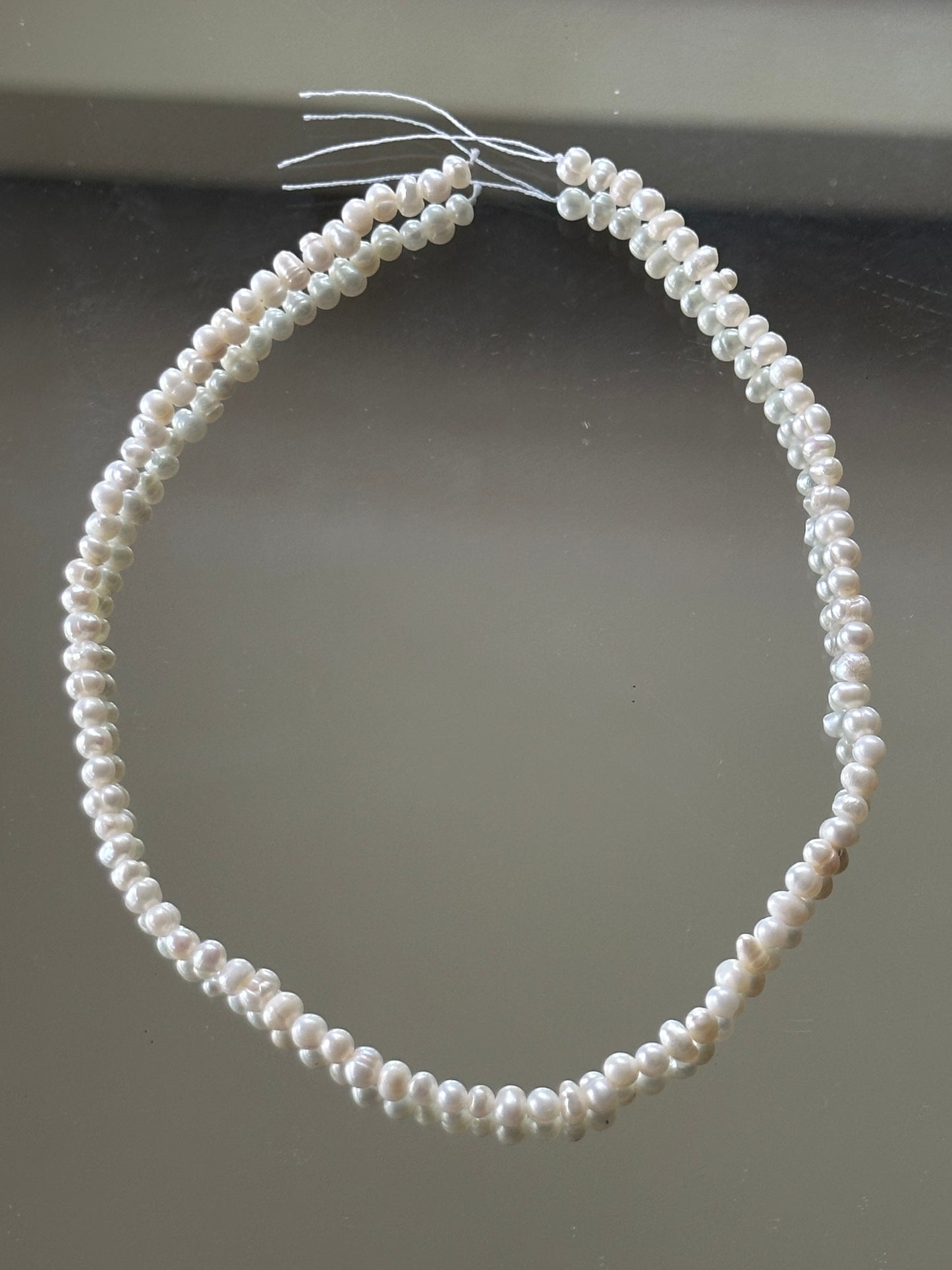 Cadena de Perlas pequeñas tipo arrocito