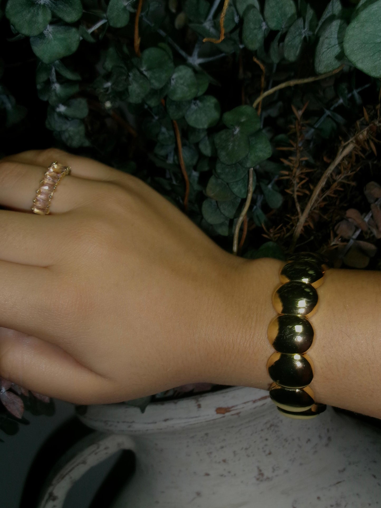 Anillo Estilo Eternity con Baguette Rosados “Pinky Promise”