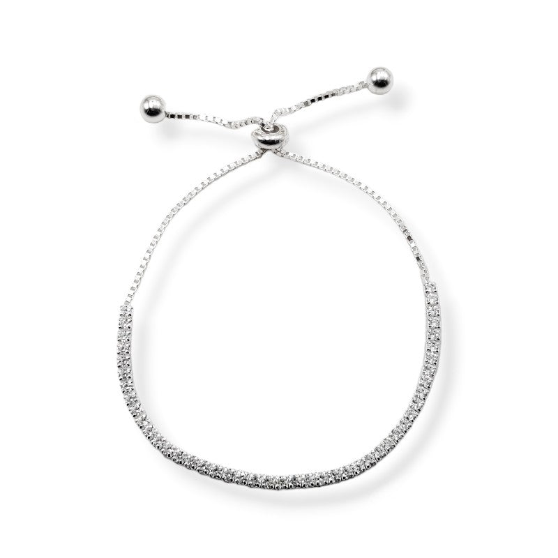 Pulsera de Plata 925 Rodinada Ajustable 1.5mm