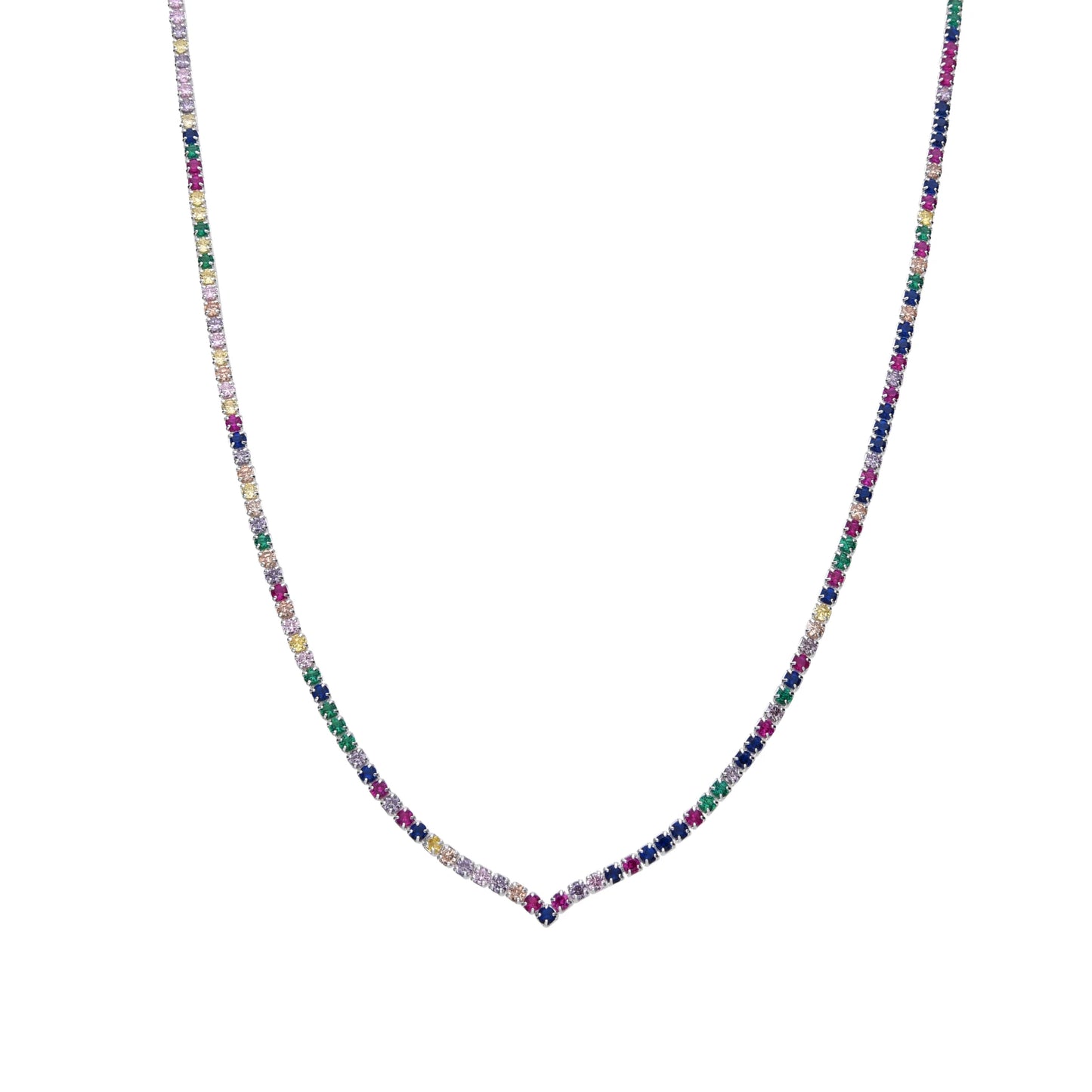 Tenis de Plata925 en V de colores