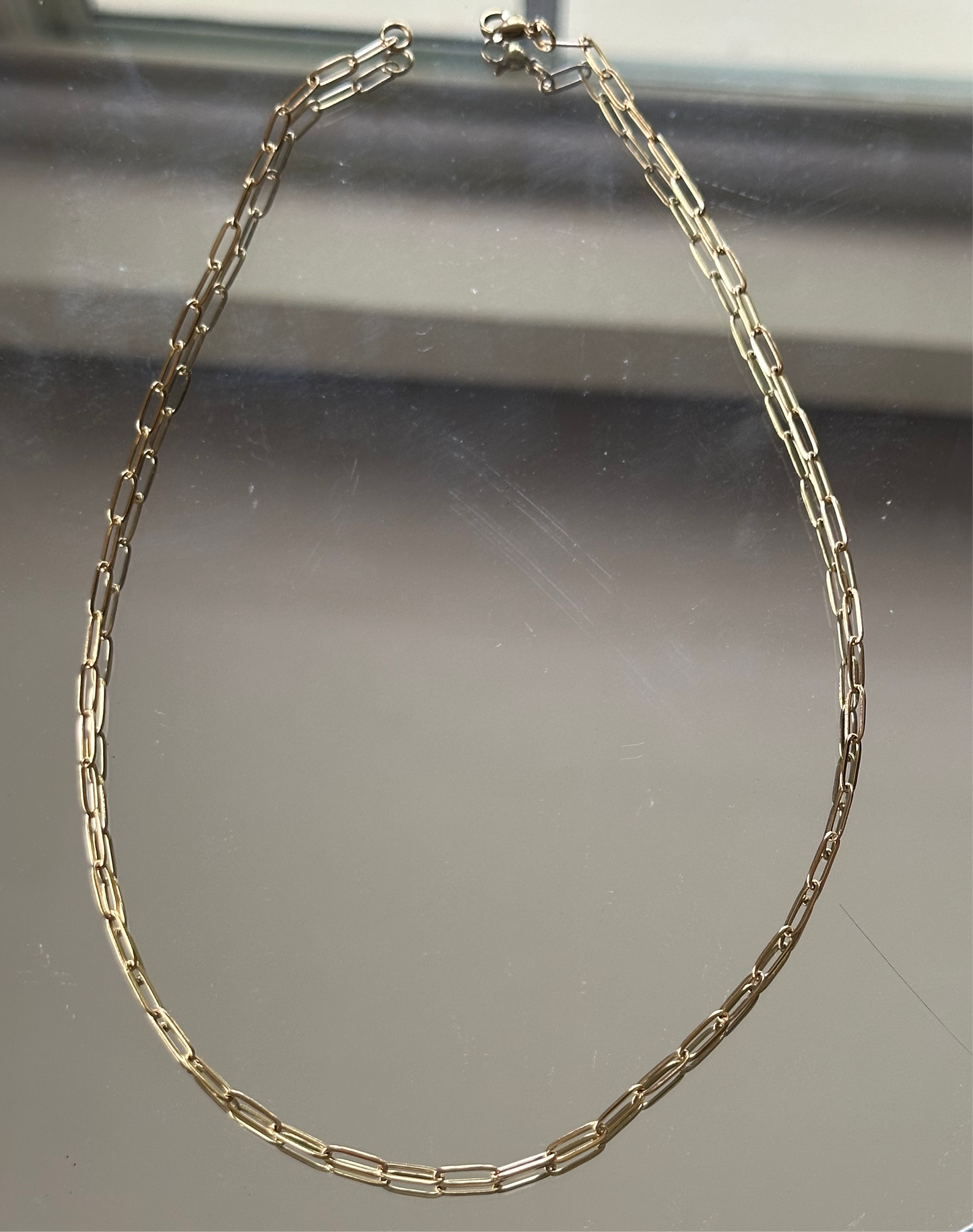 Cadena de acero bañado en Oro amarillo