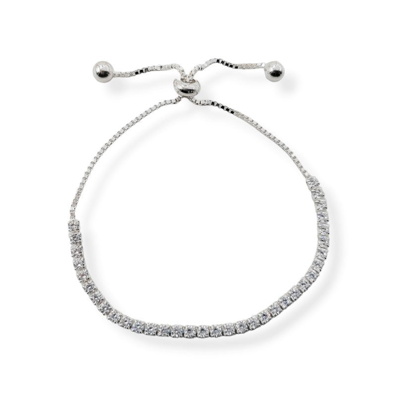 Pulsera de Plata 925 Rodinada Ajustable 2.5mm