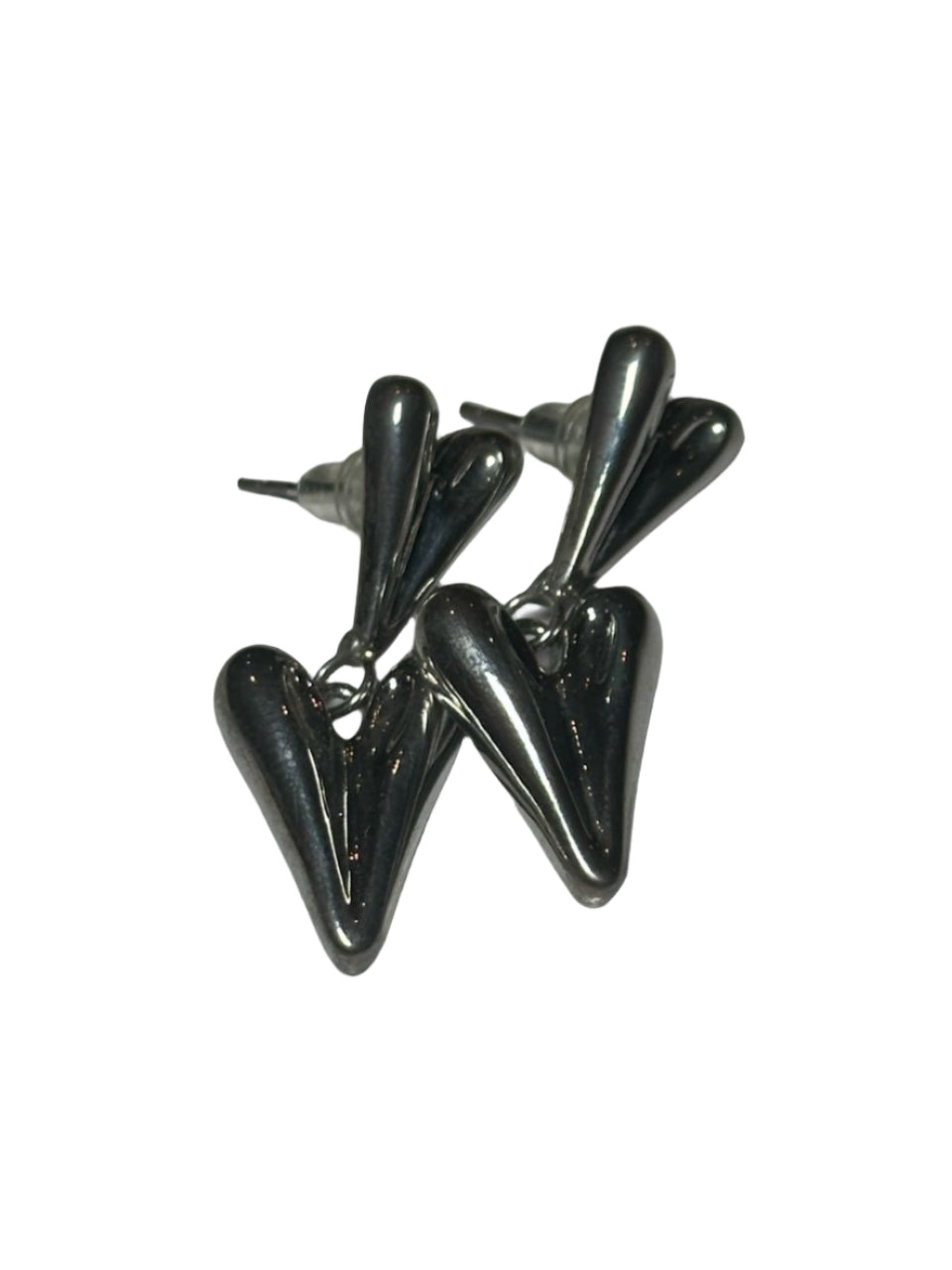 Aretes con baño de rodio