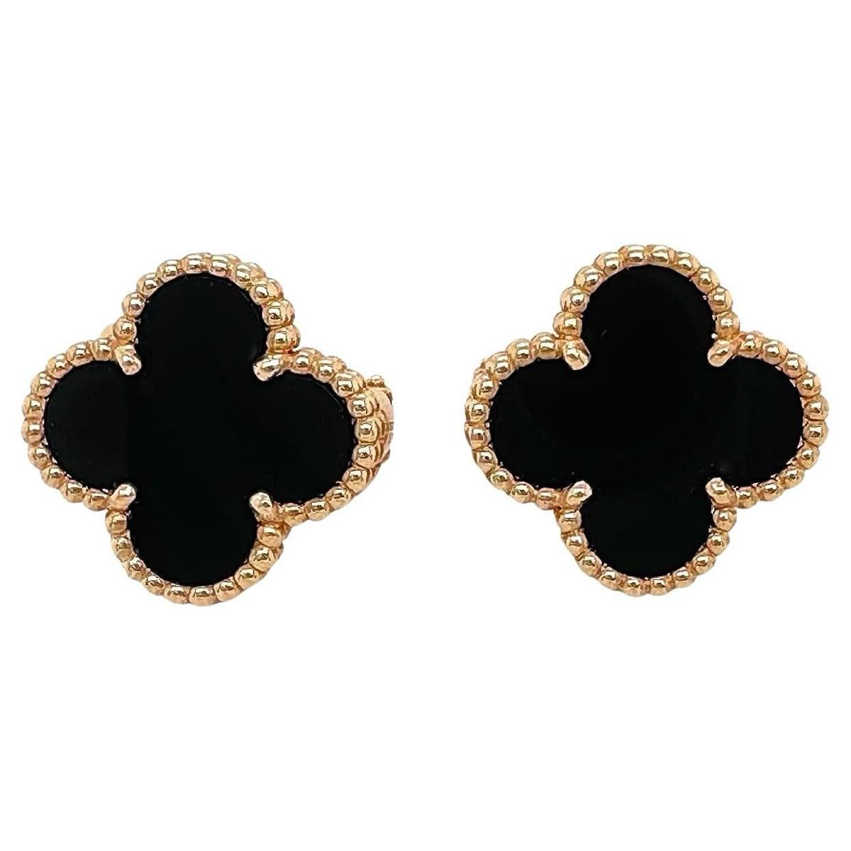 Aretes de 18k con onyx