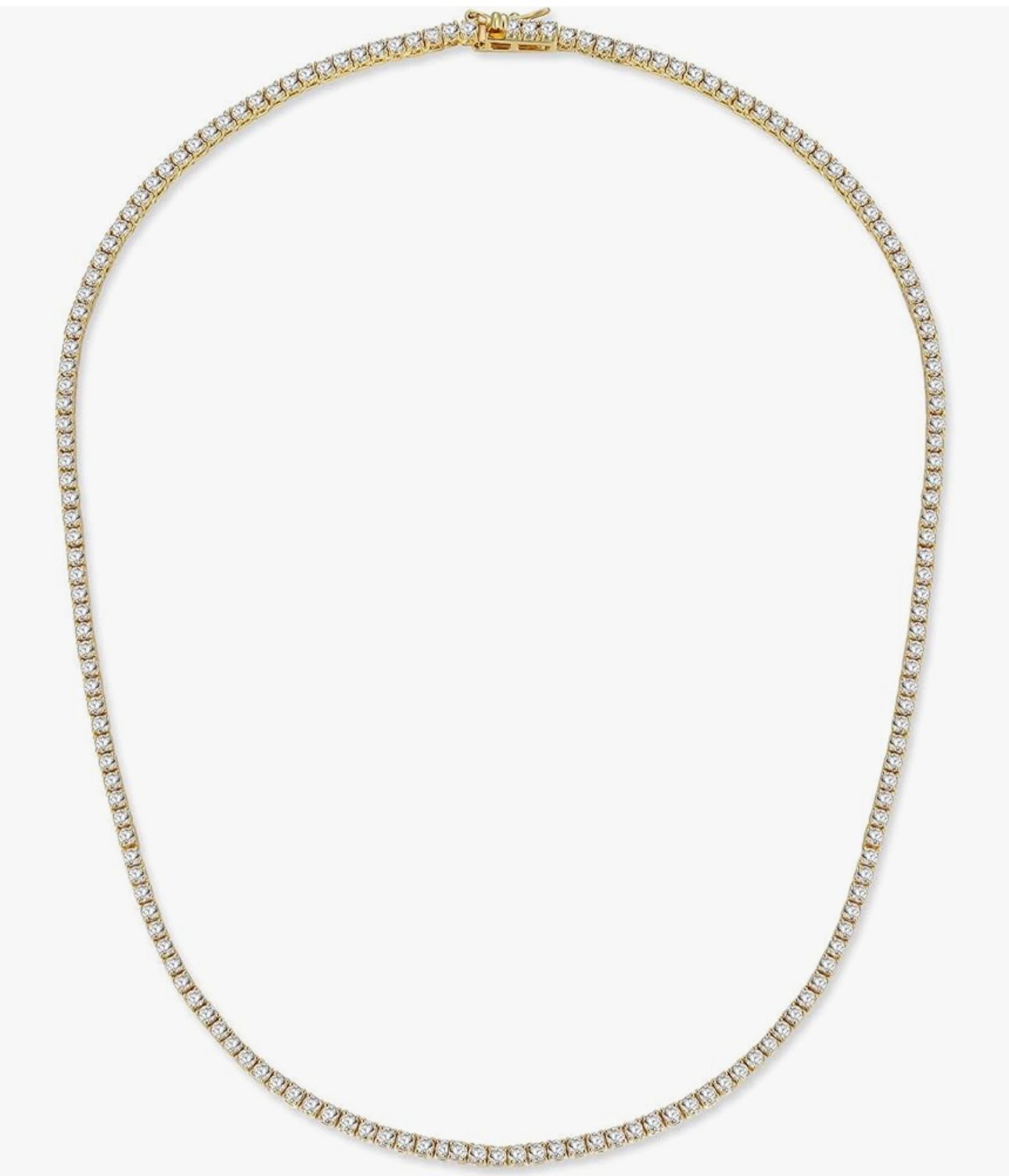 Classic Gold Plated Silver Tenis necklace 16mm