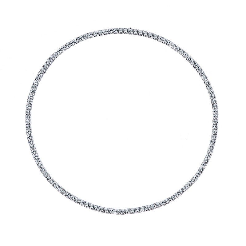 Classic Gold Plated Silver Tenis necklace 16mm