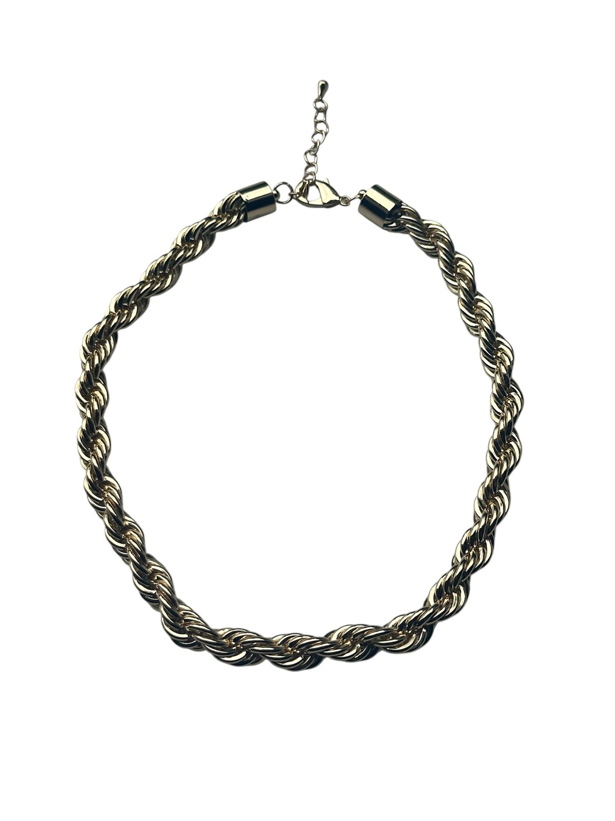 Collar chapado en oro de nudo grueso