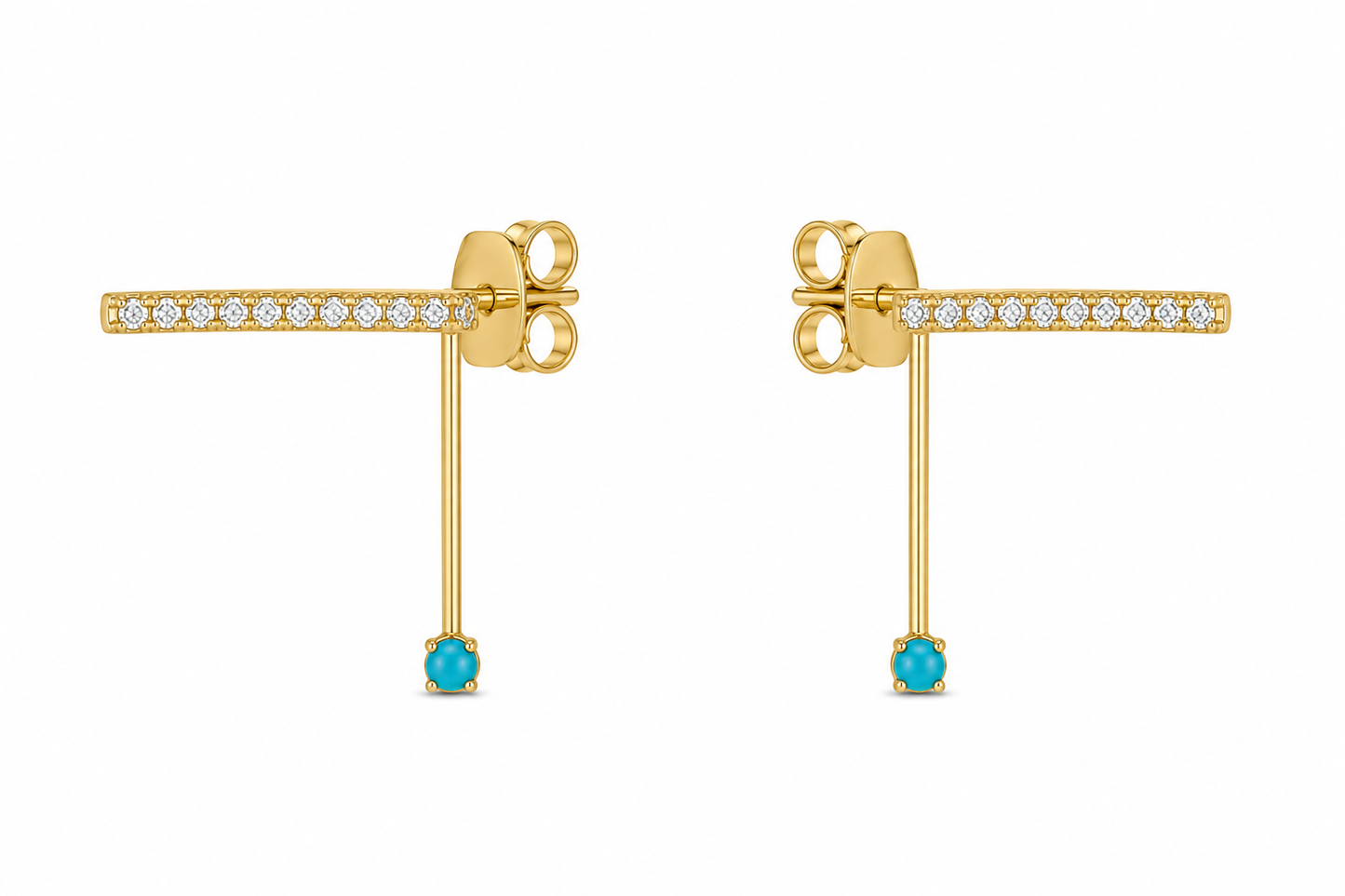 Aretes Orbit Turquesa