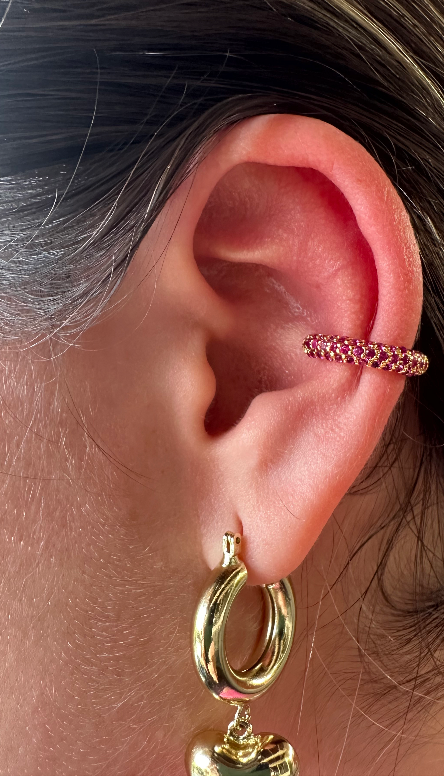 Ear cuff “Pink Diamonds”