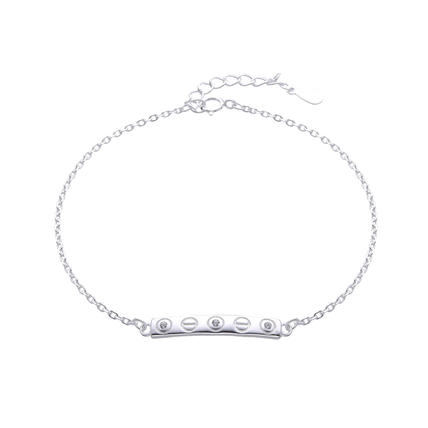 Pulsera de plata con Plaquita