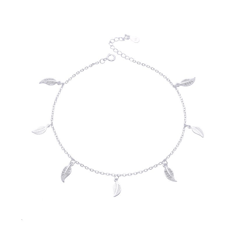 Plsera de Plata 925 con Dijes de Plumas