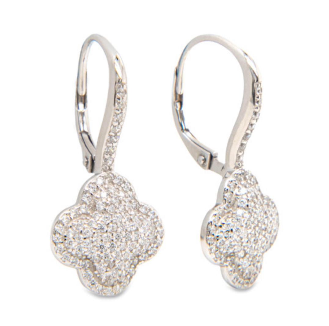 Huggies con Trebol Guindando de Plata925