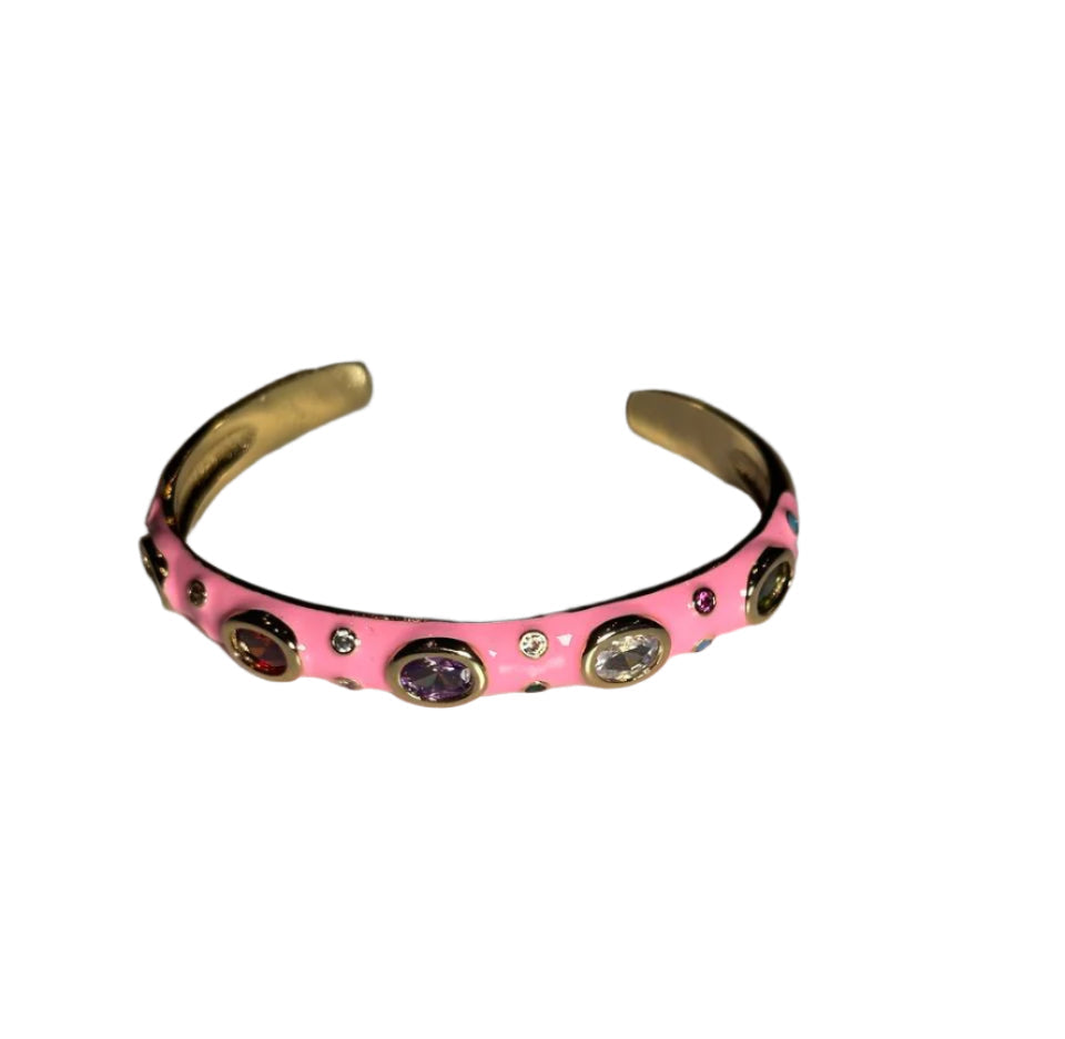 Pulsera estilo Bangle fucsia