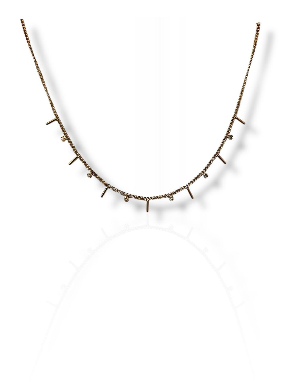 Collar de Bañado en Oro con Circones