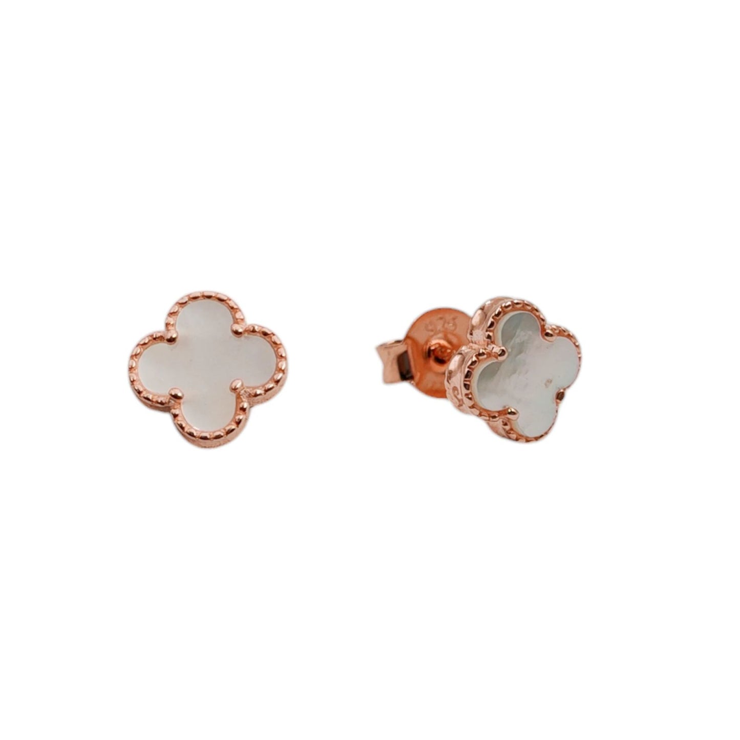 Studs de Plata Bañados en Oro Rosado