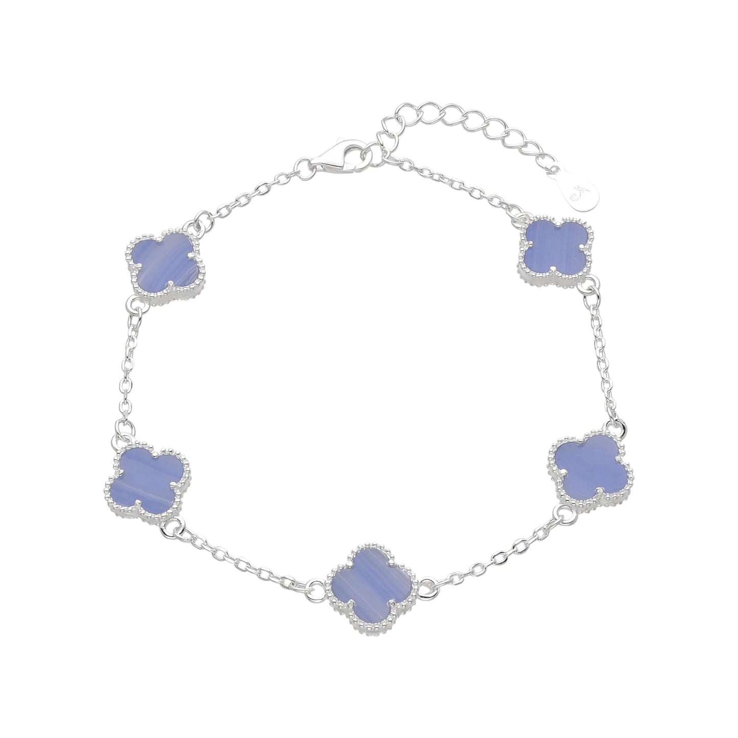 Pulsera de Plata 925 con Clover Celestes