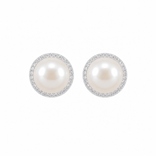 Aretes Pearl Halo