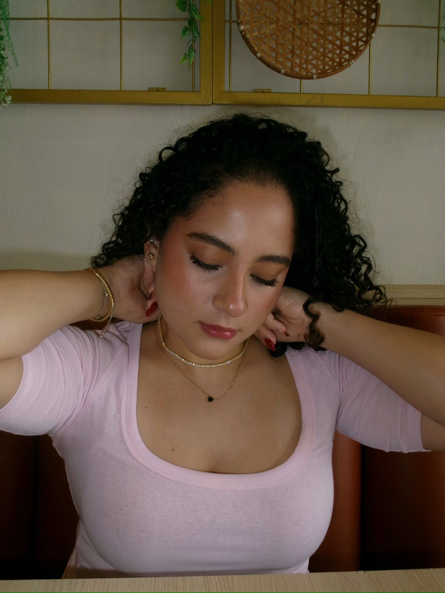 Collar estilo tennis con baño de Oro amarillo