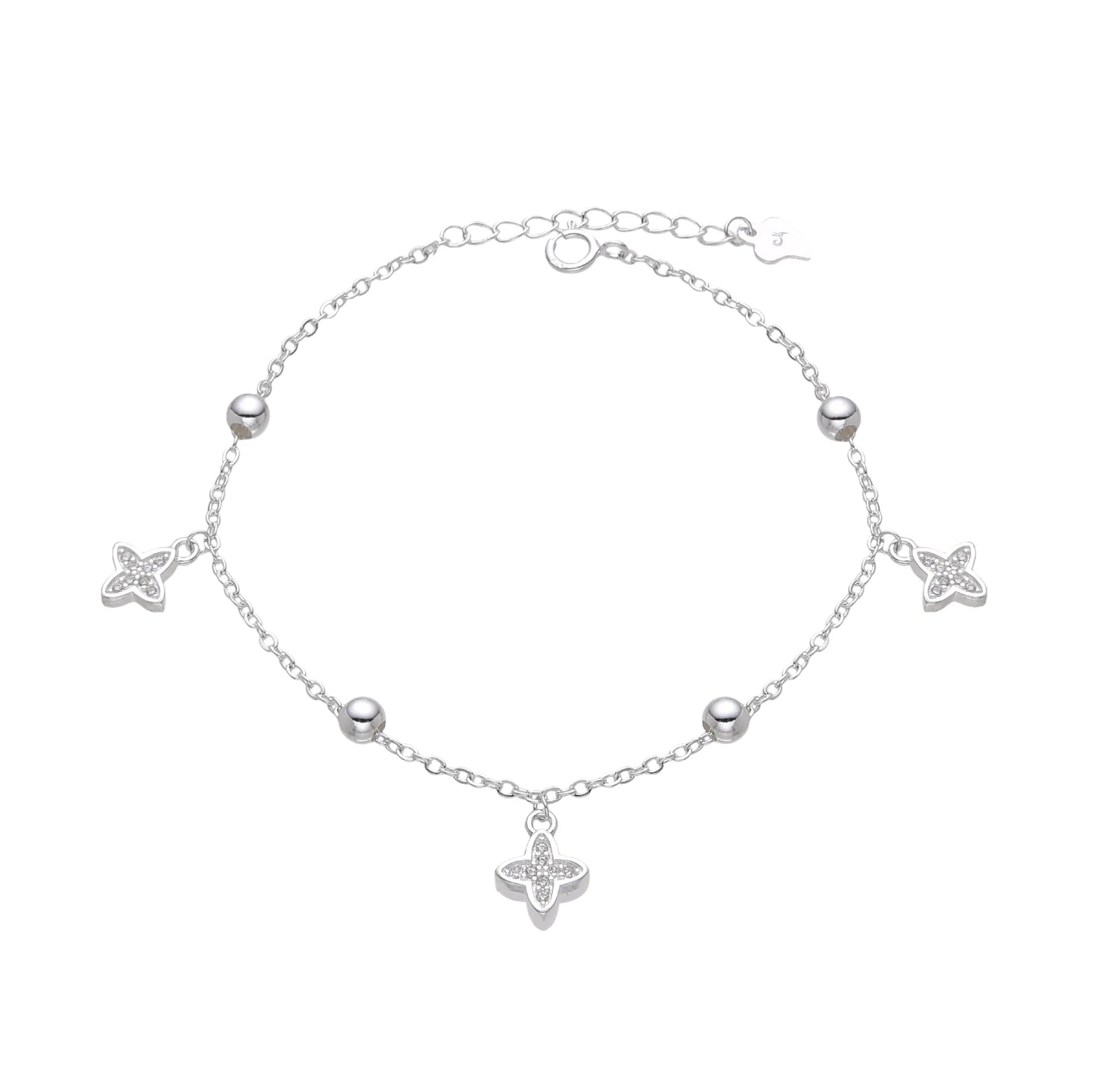 Pulsera de Plata de flores