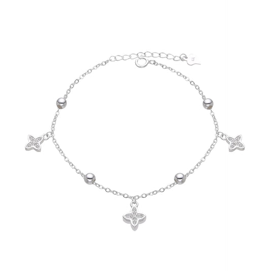 Pulsera de Plata de flores