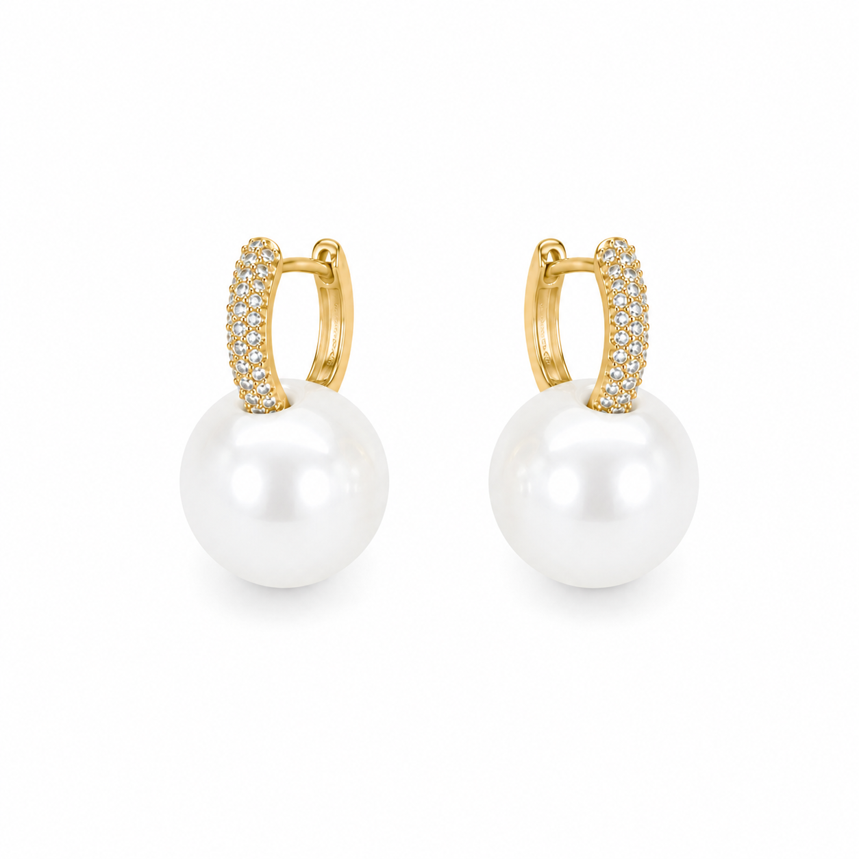 Aretes Perla Pavé