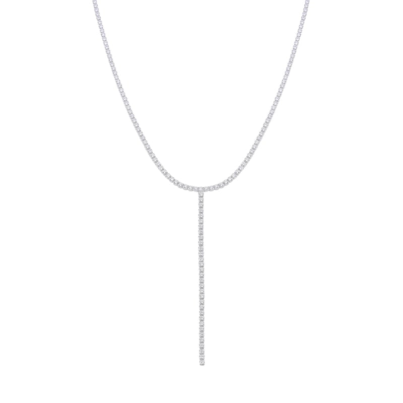 Tennis necklace estilo corbatin