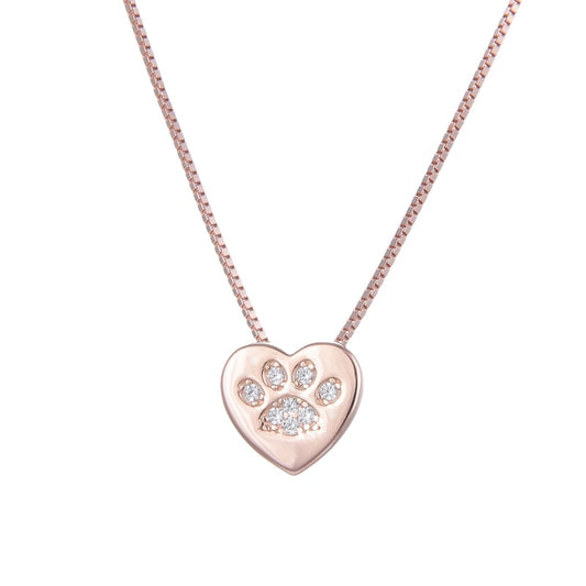 Collar de Plata Bañado en Oro Rosado “woof”