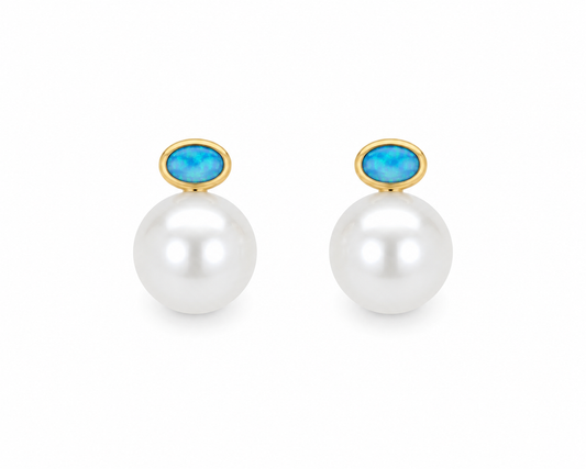 Aretes Perla Opalina