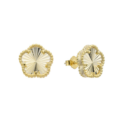 Aretes de plata dañados en Oro de Flor diamantadas