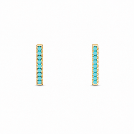 Aretes Turquesa Lineal