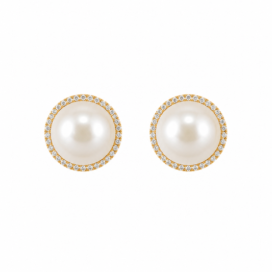 Aretes Pearl Halo