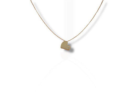 Collar de  corazon de oro en 10k