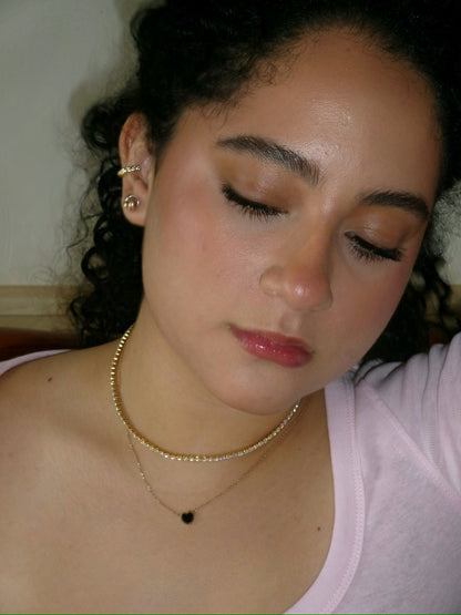 Collar estilo tennis con baño de Oro amarillo