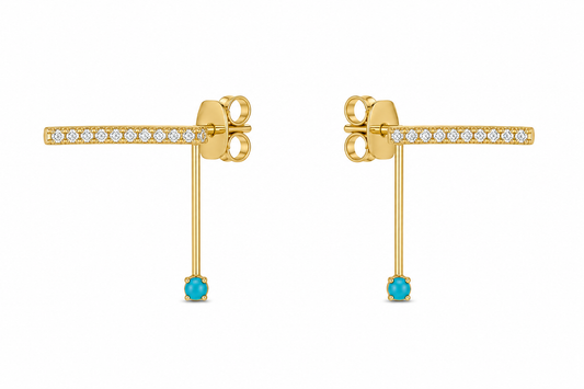 Aretes Orbit Turquesa