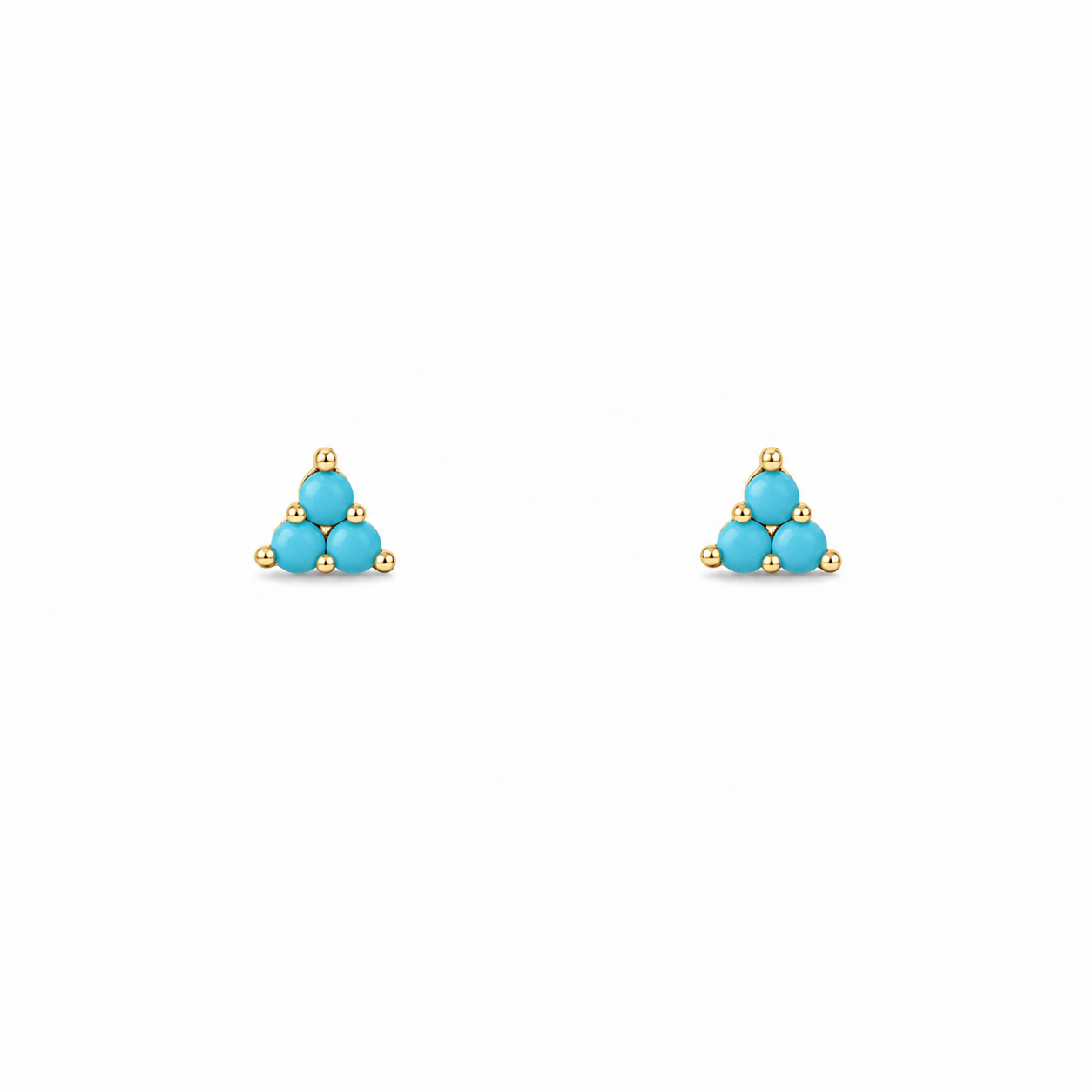 Aretes Clover Trio Turquesa