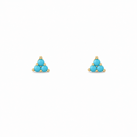 Aretes Clover Trio Turquesa
