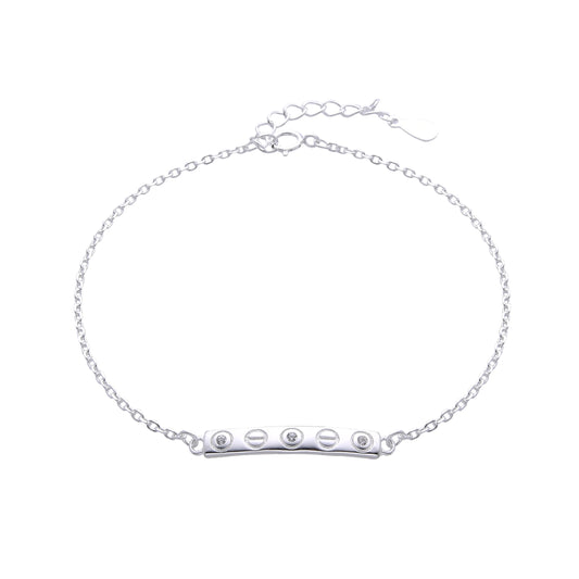 Pulsera de plata con plaquita