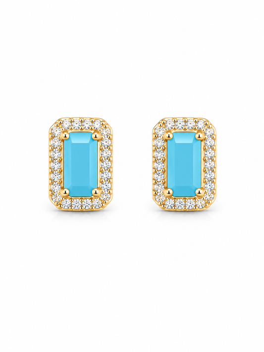 Aretes Turquoise Halo