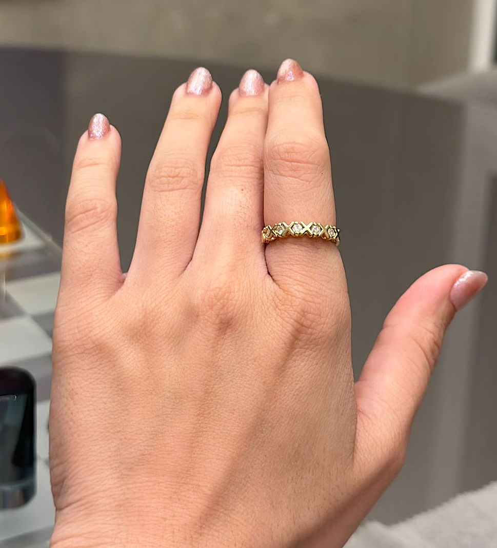 Anillo de Oro de 14K con Brillantes