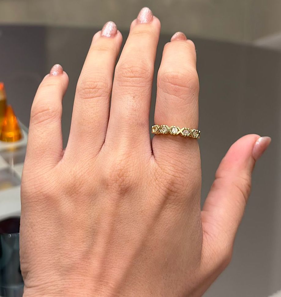 Anillo de Oro de 14K con Brillantes