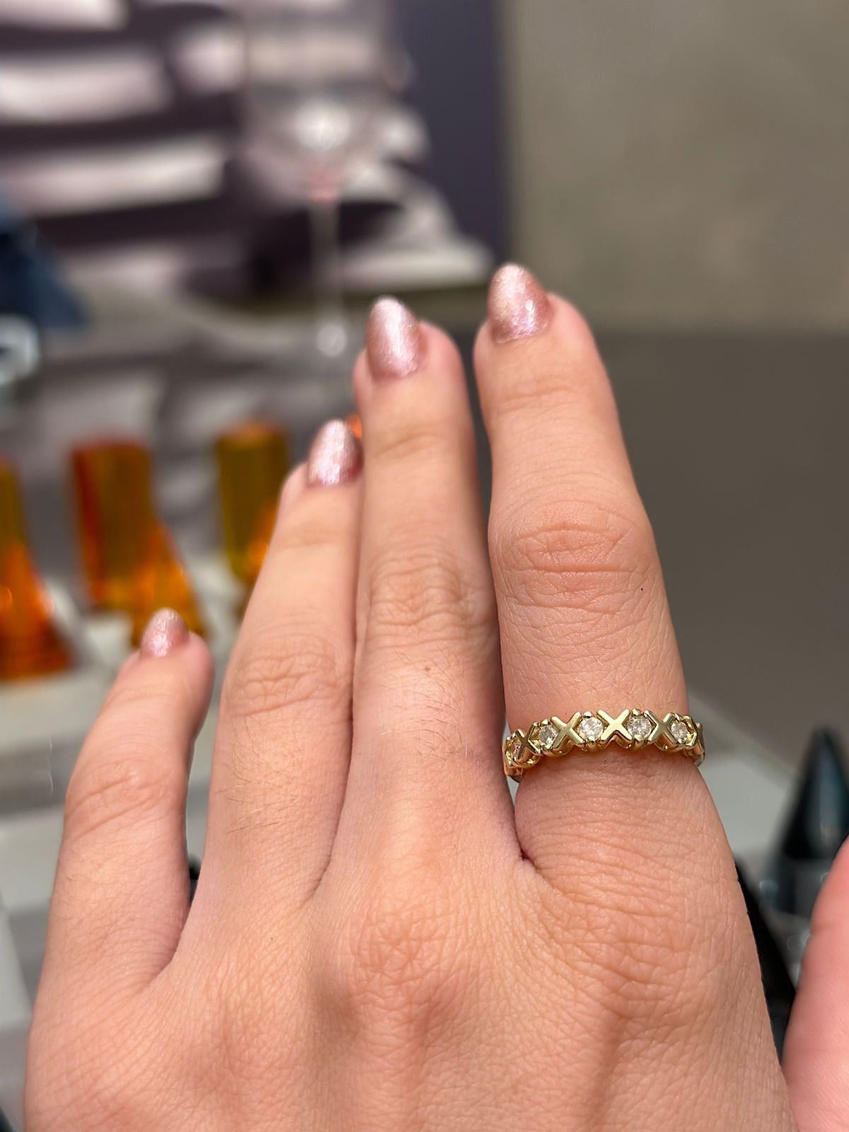 Anillo de Oro de 14K con Brillantes