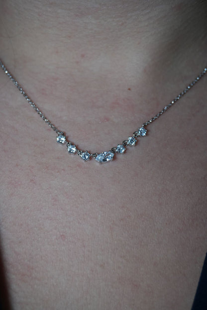 Collar de Plata bañado en Rodio
