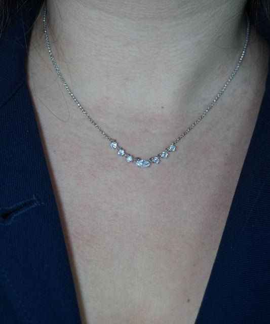 Collar de Plata bañado en Rodio