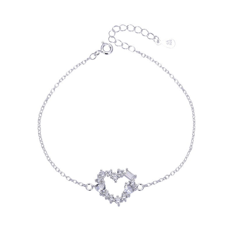 Pulsera "Corazón" de Silver con Circones