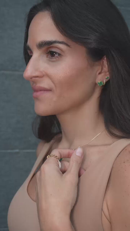 Anillo de Oro de 14K con Brillantes en forma de baguette